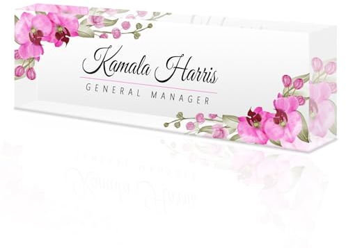 Placa de nombre de escritorio personalizada, placa de nombre de acrílico, placas de nombre personalizadas para obsequios de oficina, escritorio, maestro, obsequios de agradecimiento a empleados