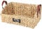 Ctomche Dog Toy Storage Box, Wicker & Seagrass Basket, Green, 40L x 26W x 17H cm, Perfect for Dog Accessories, Toys & More