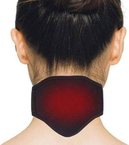 Self Heating Neck Wrap Heated Cervical Collar Neck Strap Physical Therapy Heated Neck Warmer Pad Adjustable Neck Brace Support for Women Men