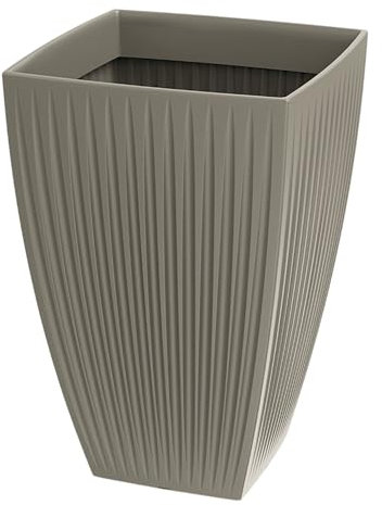 Prosperplast Planter Latia Square HIGH Ø40x40 Mocca, Mocha, 59L