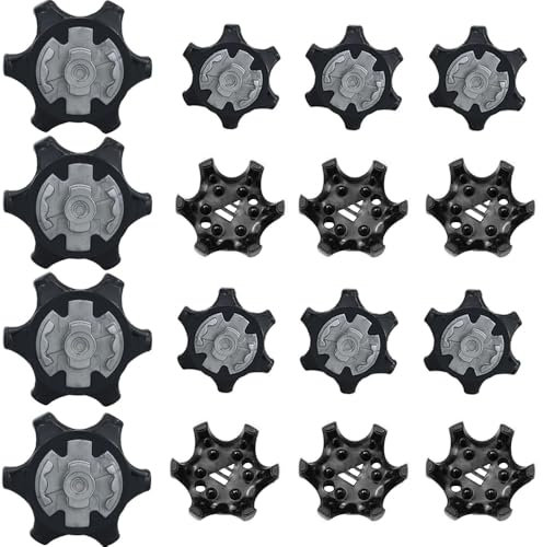 16 tacos negros de TPU para zapatos de golf, antideslizantes, para proporcionar tracción y control fiables en cualquier condición