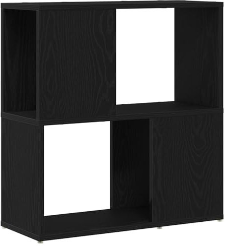 vidaXL Bücherregal Schwarz Eiche 60x24x63 cm Holzwerkstoff