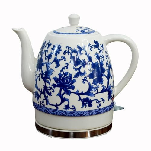 Ceramic Electric Kettle – Cordless Porcelain Design for Quick Boiling Water – Perfect for Tea, Coffee, Soup, and Oatmeal