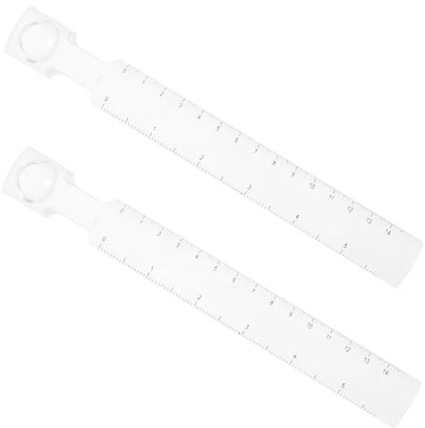 Tofficu 2stücke Vergrößerungslineal Transparentes Zeichnungslineal Präzisionsmesslineal Tragbares Lineal Für Schule Und Büro Für Präzise Messungen Und Detailgenaues Arbeiten