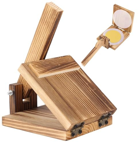 Charcoal Hardwood Tortilla Press, 6.5 X 5.1 Inches, Rectangle Shaped Solid Wood Tortilla Maker For Homemade Mexican, Roti, And Tacos