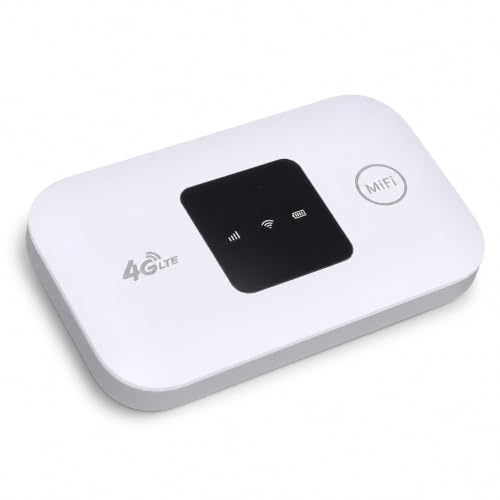 Mobiler WLAN Router 4G LTE Hotspot, 150 Mbit/s Tragbarer Reise Router mit 2100mAh für 10 Geräte, Taschen WLAN Gerät mit WPA2 für Auto und Urlaub