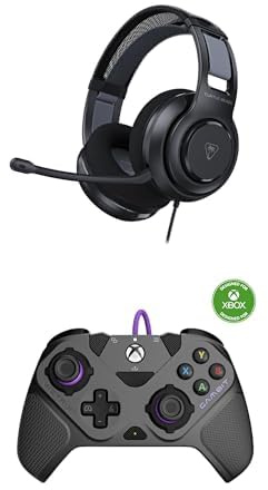 Bundle of Turtle Beach Atlas 200 Multiplatform Gaming Headset + Turtle Beach Victrix Gambit Prime Wired Tournament Controller for Xbox Series X or S, Xbox One and Windows PC
