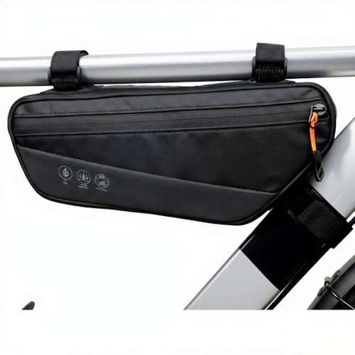 EAAGHK Fahrrad Rahmentasche Dreiecktasche, 1,8 L Dreieckstasche Fahrrad reflektierende Rahmentasche mit verstellbaren Gurten große Kapazität Fahrradzubehör für Mountainbike Stadtrad Rennrad MTB