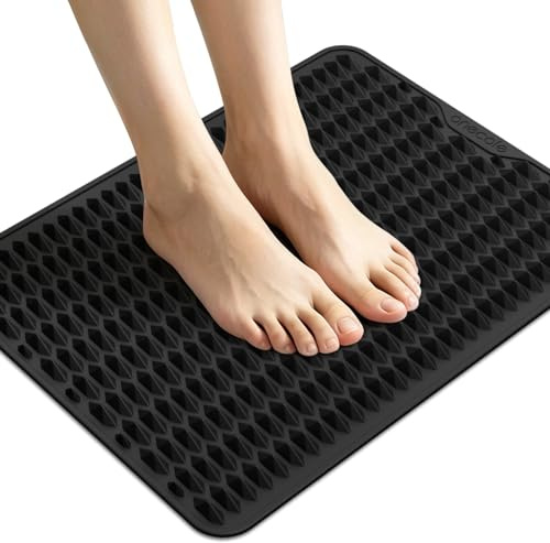 ONECOLE Tapis d'acupression pour Massage des Pieds en Silicone | Portable Tapis de Réflexologie Plantaire pour Pieds pour Soulager la Fasciite Plantaire, Détendre les Muscles