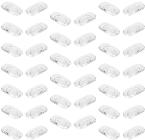 Hohopeti 20 Pairs Eyeglass Nose Pads Silicone Soft Cushioned Nose Piece Inserts with Design for Sturdy Wear and Extended Comfort in Daily Use