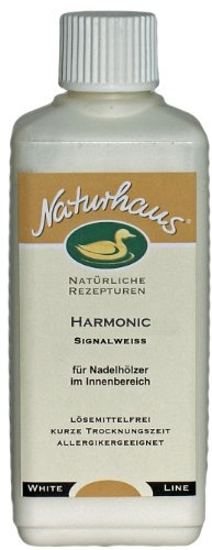 Naturhaus Harmonic natürliche Wachs-lasur signalweiss 0,75L für Möbel Tische Böden Arbeitsplatten uvm.
