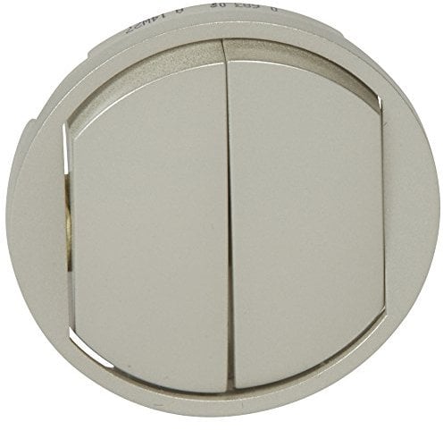 Legrand 068302 Enjoliveur Large Céliane pour Double Interrupteur, Va-et-vient ou Poussoir, Finition Titane