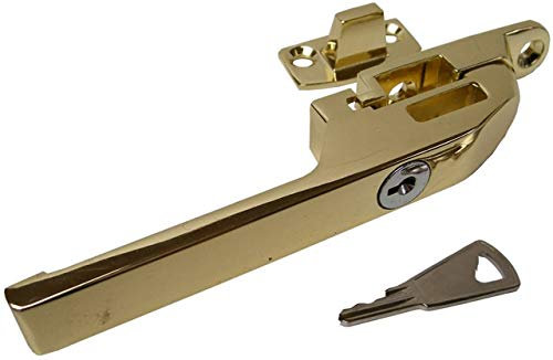 Basta / Shaw Replacement Wood Timber Window Handle Locking Casement Fastener - Gold