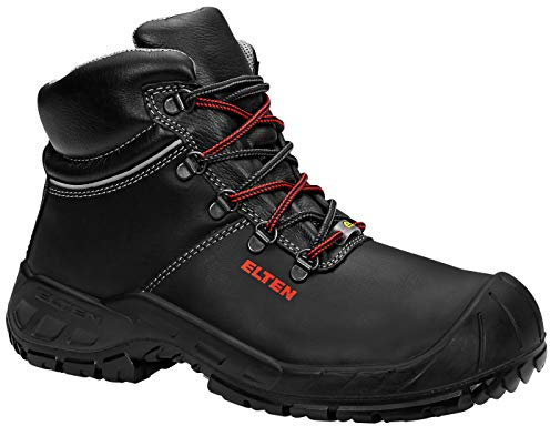 ELTEN Sicherheitsschuhe RENZO XXW Mid ESD S3, Herren, Leder, Stahlkappe, leicht, robust, Schwarz, Größe: 50
