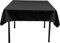 LA Linen Quadratische Tischdecke aus Polyester/Popeline, Polyester, Schwarz, 132 x 132 x 0.04 cm