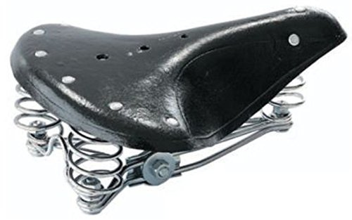 Vintage-Fahrradsattel Modell Brooks, Retro, Farbe: Schwarz