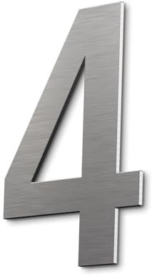 Alma - Numero civico in acciaio inox, 4-40 cm