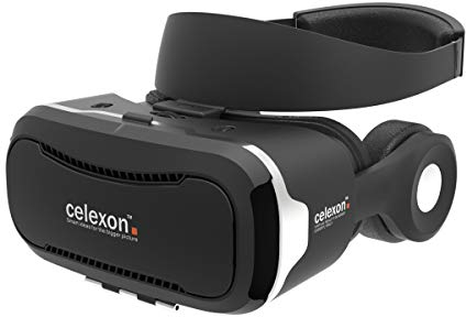 Gafas VR celexon Expert - Gafas 3D Realidad Virtual VRG 3 con Auriculares, Smartphone 3,5 a 5,7