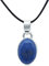 mantraroma Kettenanhänger 925 Silber Lapis Lazuli blauer Stein Edelstein Kettenanhänger Damen Sterling Silber Halskette Anhänger Geschenk (MAH-081-06)