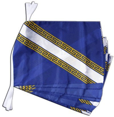 Digni Grande Guirlande 12 Drapeaux France Champagne-Ardenne - 30 x 45 cm / 8,9 m Sticker Gratuit