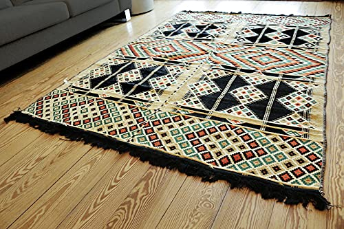 Damaskunst 200x135 cm Orientalischer Teppich, Kelim,Kilim,Carpet,Bodenmatte,Bodenbelag,Rug Neu S 1-4-28