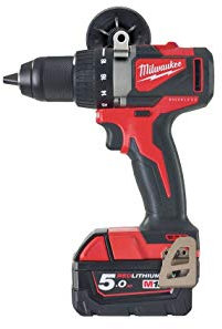 Milwaukee Bohrmaschine Brushless M18 BLDD2-502X – 2 Akkus 18 V 5,0 Ah – 1 Ladegerät 4933464515