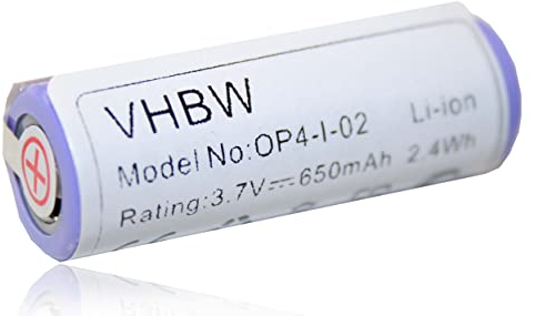 vhbw Akku kompatibel mit Braun Oral-B Pro 4500 / Type 3756 Rasierer Haarschneider (650mAh, 3,7V, Li-Ion)