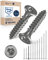 Schrauben Torx Edelstahlschrauben 10x100 Edelstahl V2A rostfrei Spanplattenschrauben für Holz Teilgewinde 10mm stark 100mm lang 100 Stück Holzschrauben Holz A2
