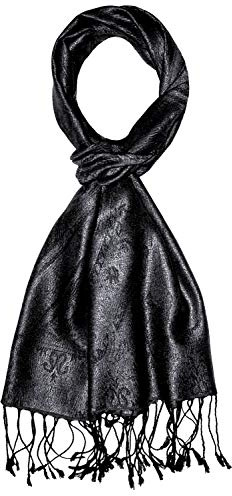 Lorenzo Cana Luxus Herrenschal Schal Schaltuch jacquard gewebt 100% Seide Paisley Muster Seidenschal Seidentuch Männerschal mehrfarbig 70 x 190 cm