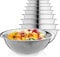 KADAX Bol en acier inoxydable, bol à mélanger, saladier à rebord haut, bol de cuisine multifonctionnel, bol de service, bol en acier inoxydable pour la cuisine, salade, pâte, rond (Ø 28 cm)