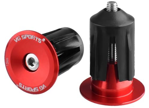 TRIWONDER Fahrrad Lenkerstopfen Aluminium 2 Stück – Universelle Lenker Endstopfen für MTB, Rennrad und Fahrrad Lenkergriffe, Robustes Zubehör (Rot - 23.5mm)