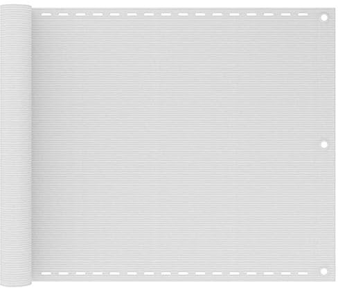 vidaXL Balkon Sichtschutz Bespannung Terrasse Windschutz Sonnenschutz Balkonbespannung Balkonverkleidung Balkonsichtschutz Weiß 75x500cm HDPE