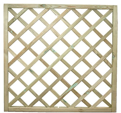 Pannello Grigliato in Legno di Pino Impregnato da Giardino per pianti rampicanti Decorazione Balconi (90x90 cm)
