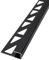 Dalsys 5x Fliesenschiene Eckprofil 2,5m x 10mm Quadratprofil Aluminium (eloxiert) Schwarz, Fliesenprofil