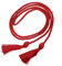 Cordoncino con nappe da 167 cm, intrecciato in tinta unita, per laurea, onore, laurea, alta onore, per lauree, colore rosso