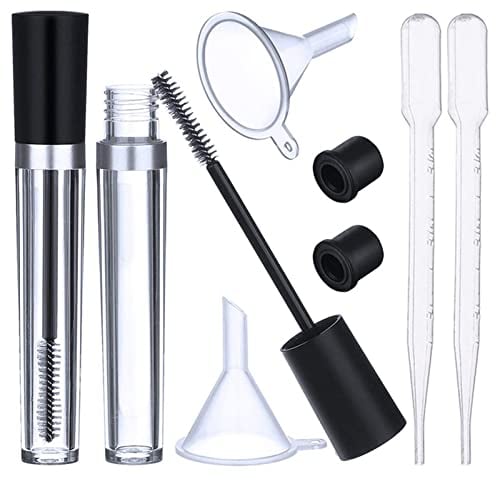 Leere Mascara Flasche, Leer Wimpern Tube, Nachfüllbare Mascara-Tube, mit 2 Stück Transparente Trichtern und Gummieinsätzen