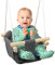 AIYAPLAY Balançoire bébé Enfant siège bébé balançoire Corde réglable de 110 à 180 cm avec Barre de sécurité Mousqueton Anneaux capacité de Charge 70 Kg Gris foncé