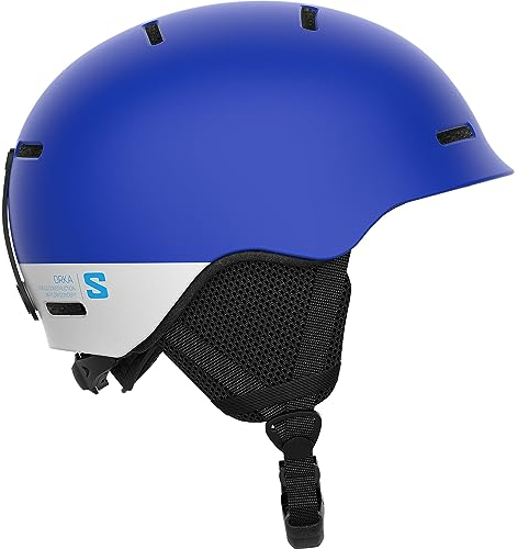 Salomon Orka Casque de Ski pour Enfant, Idéal pour Le Ski et Le Snowboard, Bleu, KM 5356
