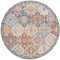 the carpet Palma - vielseitiger Indoor- & Outdoor-Teppich, modernes Design, Wohnzimmer, wetterfest & UV-beständig, langlebig und pflegeleicht, Balkon, Wintergarten, Mehrfarbig, Bunt, 120 cm Rund