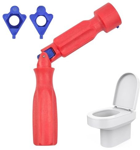 Toilet Seat Fitting Tool, Universal Toilet Seat Removal Installation Repair Wrench Maintenance Artifact Hand Tool(Red)