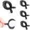 4 Stück Kinderwagen Klammer, Kinderwagen Klammer Universal Stilltuch oder Baby Spielzeug, Clip zur Befestigung von Spielzeug, Stationäre Musselindecken Bettbezüge Winter Decke Babyschale(Schwarz)