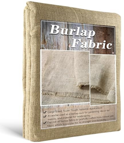 Hortifan Rouleau de tissu en toile de jute naturelle pour décorations, travaux manuels, mariages, chemin de table, aménagement paysager, plantes et arbres - 101,6 cm x 4,6 m