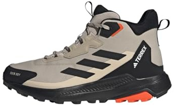 adidas Men's Terrex Anylander Mid RAIN.RDY Hiking Shoes, Wonder Beige/Core Black/Orange, 12 UK