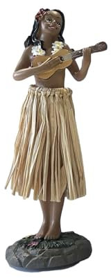 Baoblaze Hawaiianische Tänzerin Auto, Mini Hawaiian Dashboard Doll, Hawaii Hula Girl Posing, Hawaiianische Tänzerin Dekoration, Hawaiianische Armaturenbrett-Puppe für Armaturenbrett, Stil B