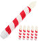 ORFOFE Lollipop-Kerzen, LED-Kerzen, flammenlose Kerzenständer, künstliche Spitzkerzen, beleuchtete Weihnachtskerzen, Zuckerstange, Kerzenständer, Heimdekoration, Spiral-PP-Timer, 6 Stück, V001806DTH