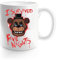 Taketshirt FNAF Game Kaffeebecher Coffee Mug Keramik Weiß Trophäenpokal für Gamer FNAF