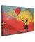 MuchoWow© Wandbilder Groß 120x80 cm XXL Schlafzimmer Home Deko Wohnung Bild Wohnzimmer Fotoleinwand Wand Bilder Leinwand Wall Decor Banksy - Kunst - Graffiti - Mädchen - Street art