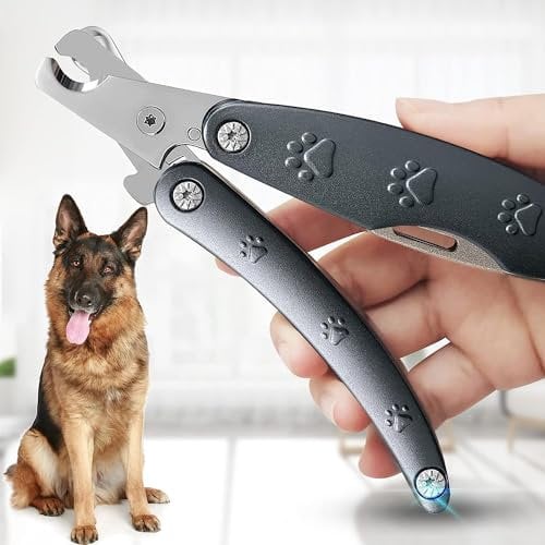 Best Dog Nail Trimmer for Anxiety Sensitive Dog, Quiet Sharpest Smoothest Dog Nail Clippers for X Large Medium Small Size Breed, Heavy Duty Metal Dog Nail Grinder for All Dogs with Thick Toenail