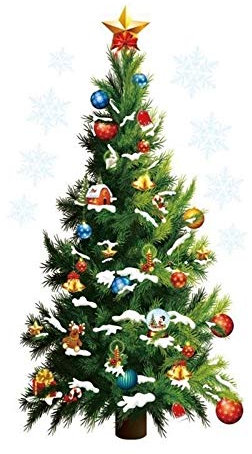 Decalcomanie da Muro di Natale, Adesivi Murali per Albero di Natale Decalcomanie da Muro per Albero di Natale Adesivi Murali per Finestra Decorazione Arte da Parete per Albero di