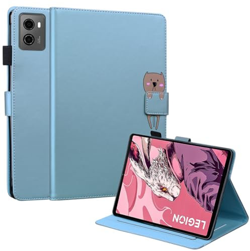 TEDTIKJT for Lenovo Legion Y700 2.Gen 8.8 inch 2023 Tablet Case PU Leather with Stand Card Slot Protection Cartoon Pattern Flip Tablet Cover Case for Lenovo Legion Y700 2.Gen 8.8 Case,Blue